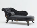 Chaise longue tapizada 185 x 78 x 85 cm gris oscuro diseño clásico elegante para salón