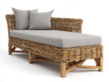 Tumbona de ratán 190 x 80 x 75 cm natural beige diseño moderno para jardín y terraza