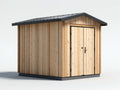 Caseta de jardín de madera 210x180x225 cm - natural y gris antracita - diseño moderno con doble puerta