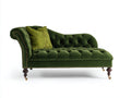 Chaise longue tapizada 190 x 80 x 85 cm verde oscuro diseño clásico elegante para salón