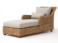 Tumbona de ratán 170 x 75 x 80 cm natural beige diseño moderno para jardín y terraza
